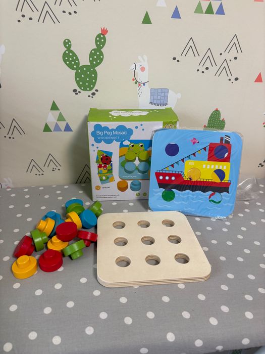 Дървена Монтесори мозайка