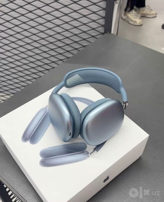 наушники airpods max синие в новом состоянии