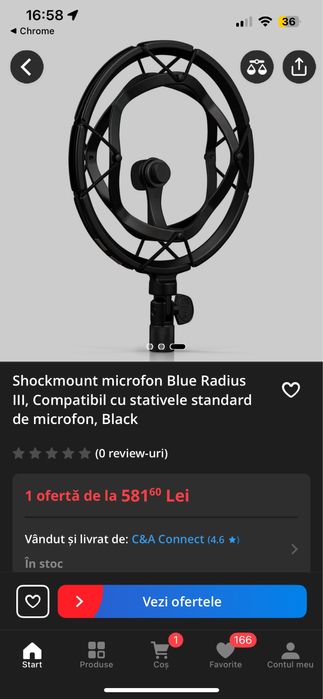 Compass arm blue Yeti + shockmount marca Blue + pop mesh gratuit