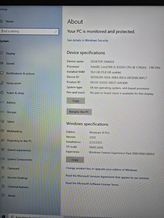 Laptop HP Elitebook I5/16gb/Ssd 512gb