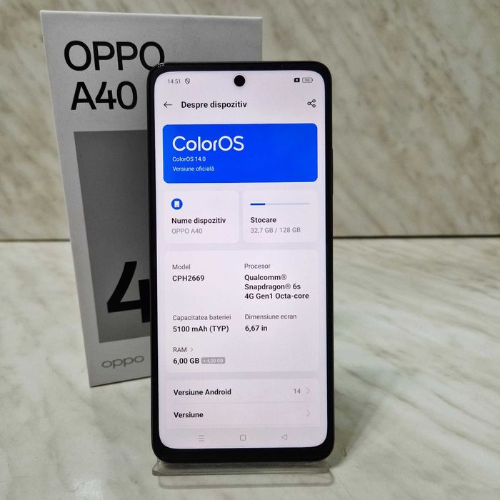 Telefon Oppo A40 Negru 128/6gb Cutie Full Box Ca Nou Zeus Amanet 34224