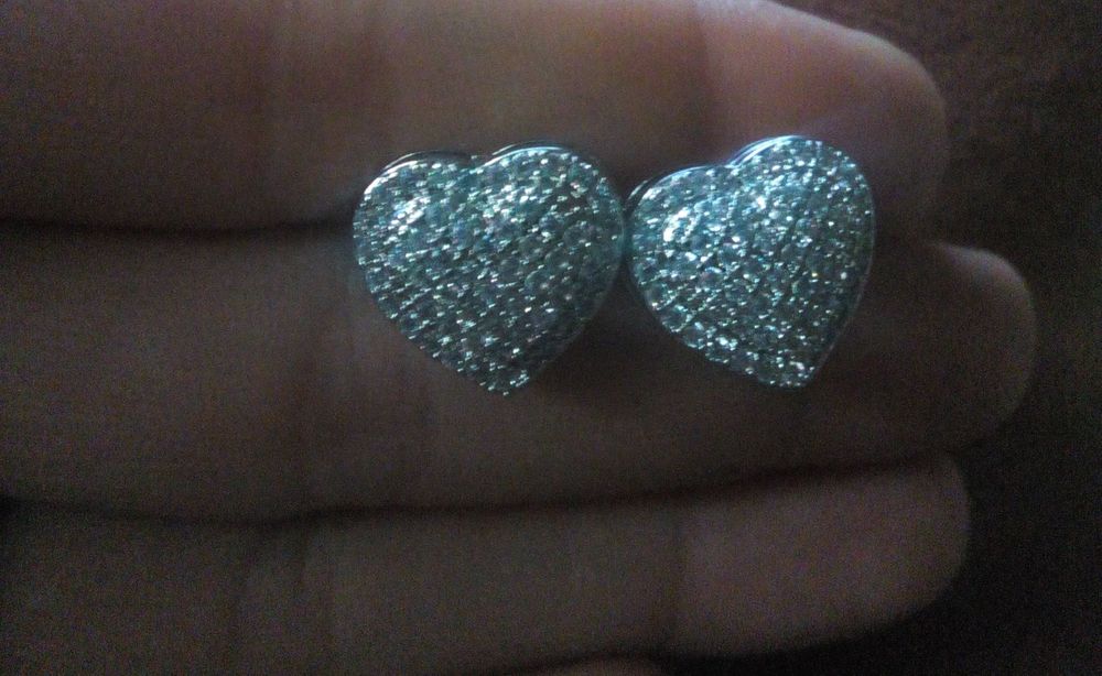 Superbi cercei de efect in forma de inima perla, zirconii - 4 modele