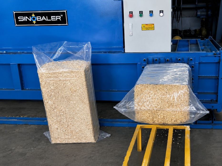 Presă balotat rumeguș / carton / PET SINOBALER SHB1-WS-400 NOUĂ