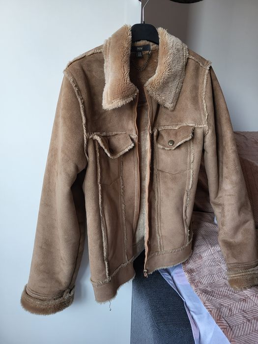 Geaca cu blana maro mărimea S/M