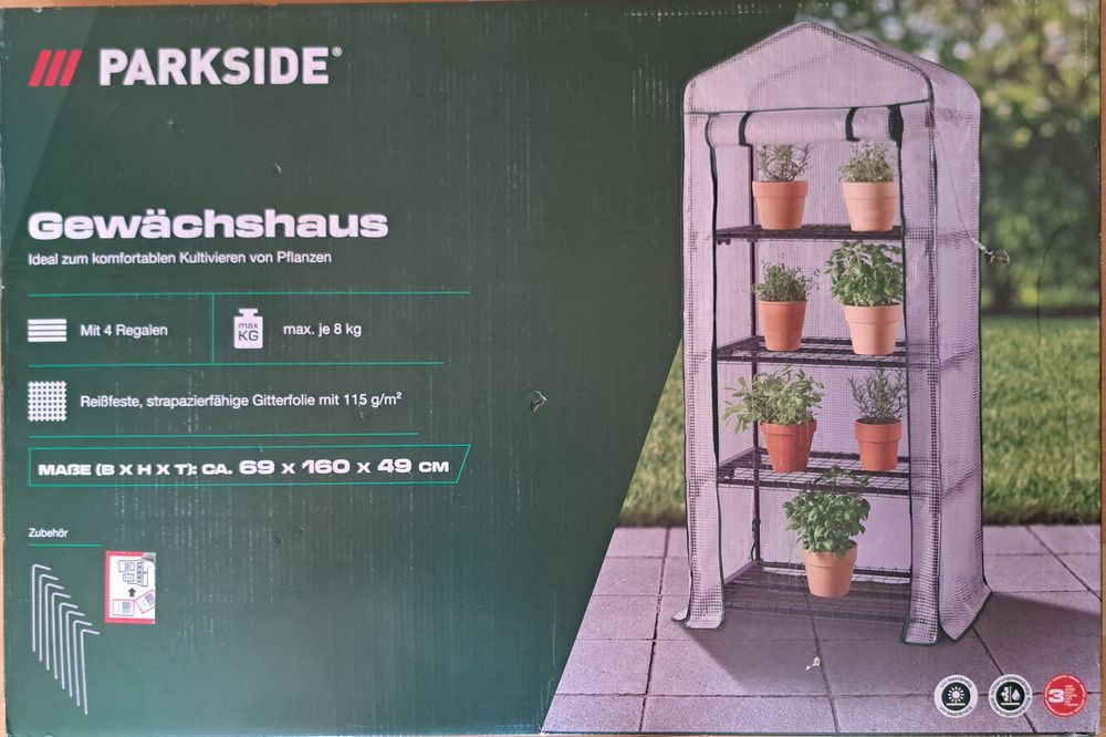 Mini seră parkside cu 4 etajere
