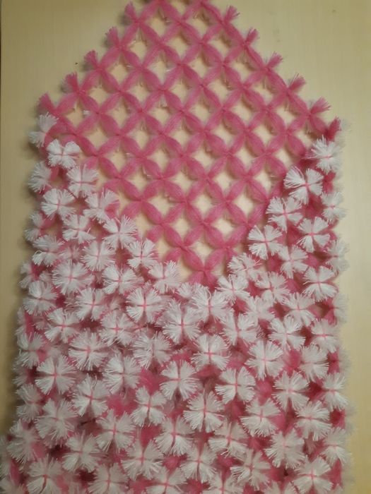 Păturică pom-pom mohair