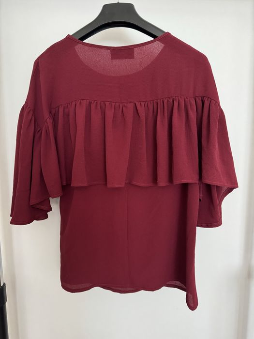 Блуза Armani Exchange, цвят бордо