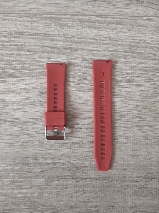 Тъмно зелена и червена силиконови каишки 22 мм за часовник