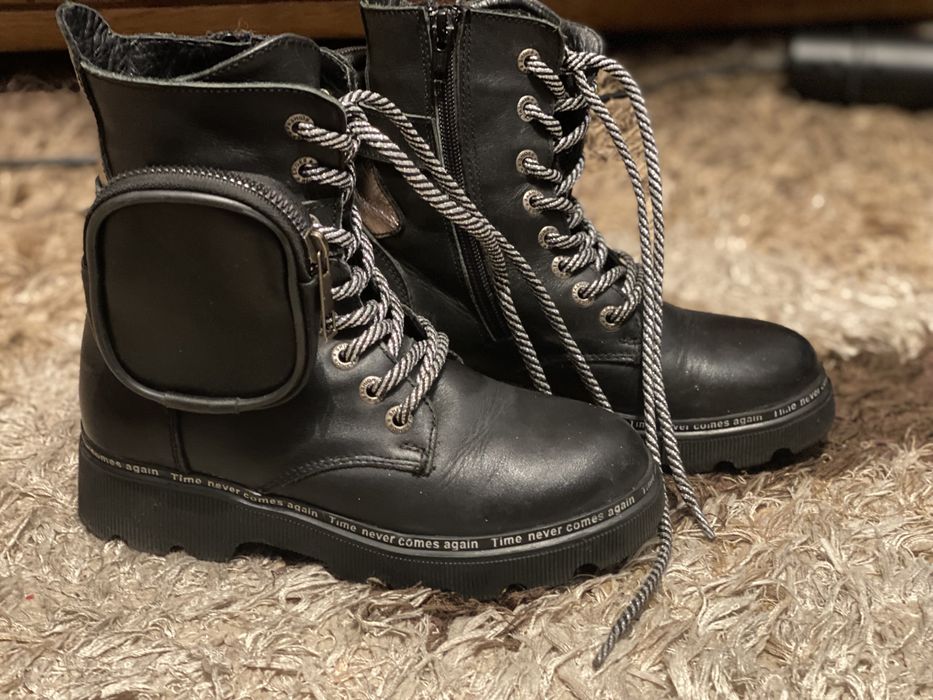 Зимнии ботинки  кожаные на девочку!