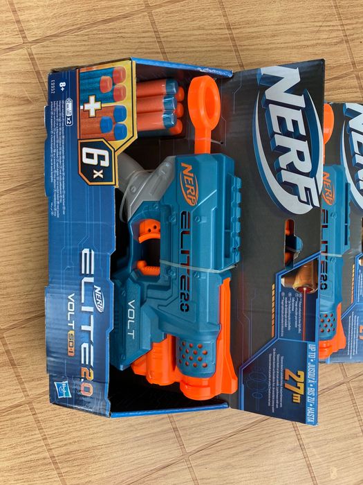 Пушка Nerf с лазер с 6 патрона