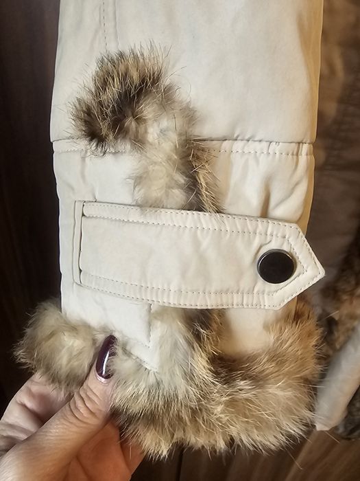 ZARA дамско яке със  заешка кожа