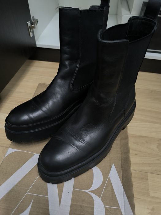 Кожаные сапоги Челси