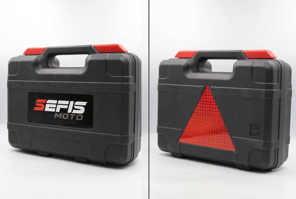 Качествен Дигитален Компресор за гуми в куфар с инструменти