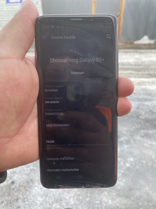 Shovxal'ning Galaxy S9+