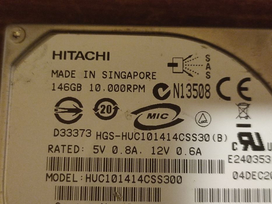 Hard Disk SAS 146Gb 10000RPM -