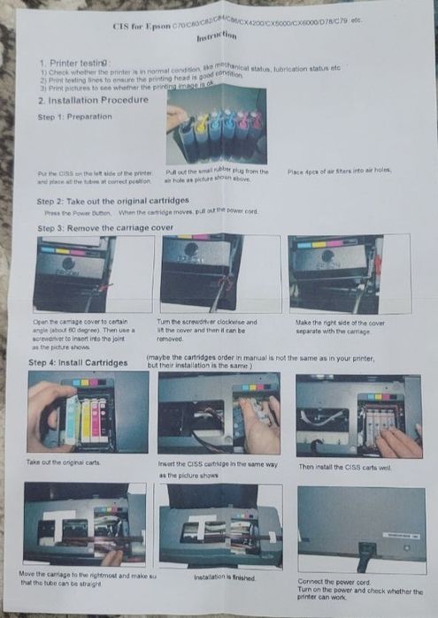 Продается СНПЧ для принтера Epson C 88