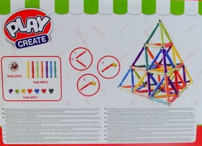 Магнитна игра MAGNETIC STICK Play Create / 150 части