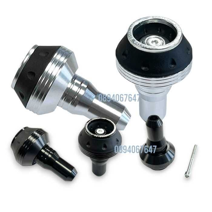 Краш тапа за мотор, Сива или Черна, 9см