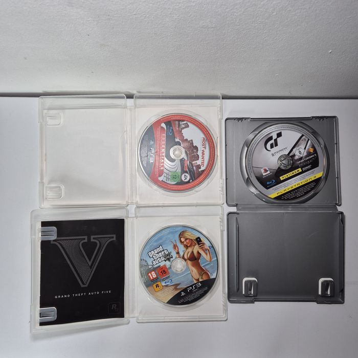 Lot 3 jocuri PS3 – GTA V, NFS Most Wanted, Gran Turismo