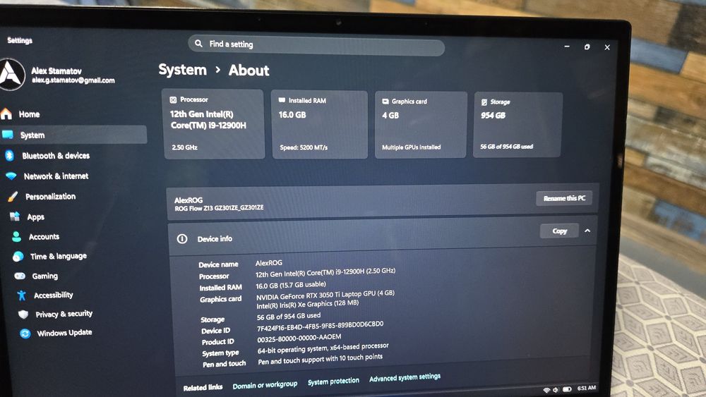 ASUS ROG Flow Z13 (2022) – i9-12900H / RTX 3050 Ti / 1TB SSD / 120Hz