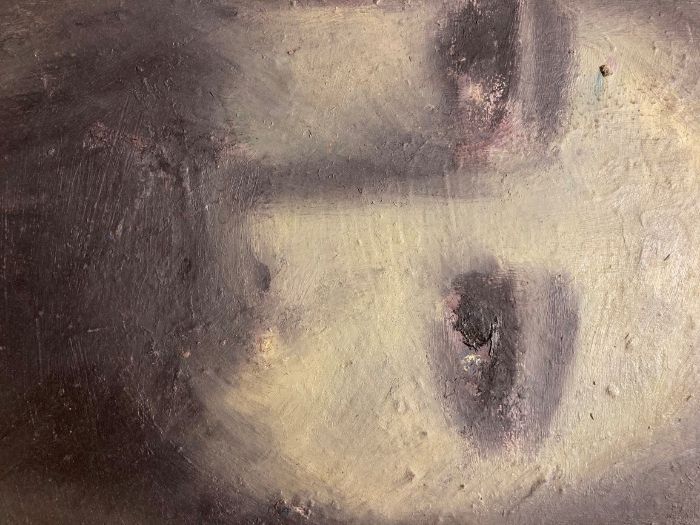 Tablou vechi romanesc, lucrare cu tema sacra.