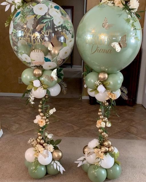 Оформление столов шарами