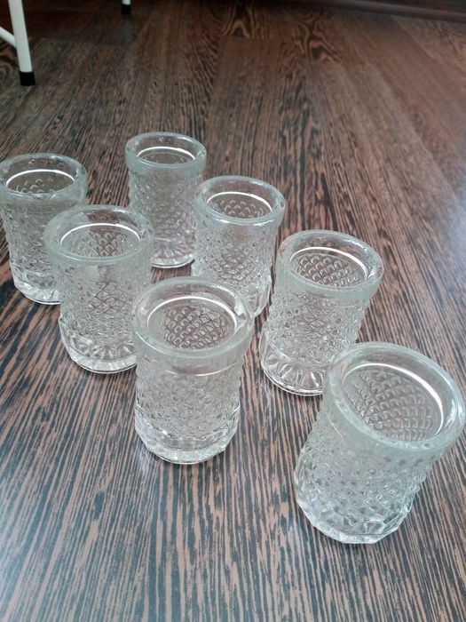 Комплект високи кристални ръчно гравирани чаши за шампанско/ за уиски