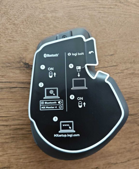 Logitech MX Master 4, Silent, USB, BT, Graphite