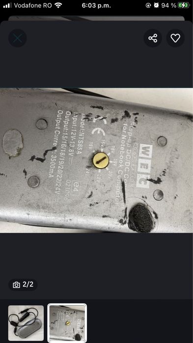 Incarcator auto laptop . Adaptor priza auto 12v laptop reglabil auto