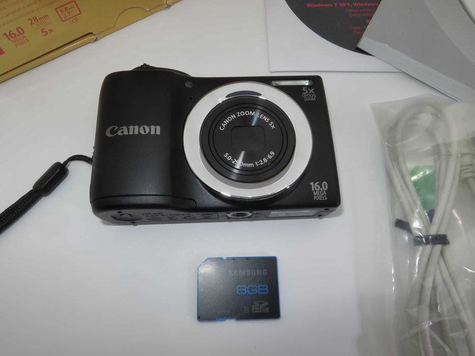 Canon PowerShot A810 ултра компактна дигитална камера, цифров фотапата, чисто нов ползван веднж, комплект, Тестана и работи отлично