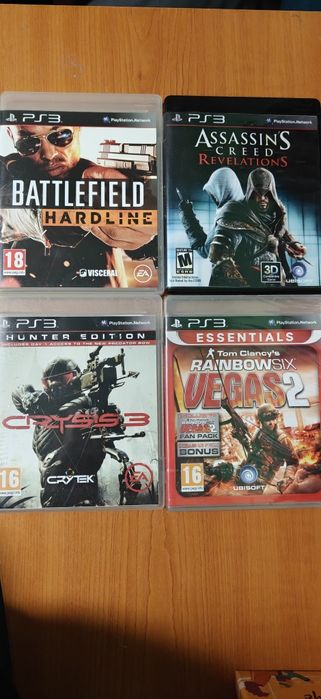 Battlefield Hardline Assassin's Creed Crysis Rainbow Six Vegas 2 ps3