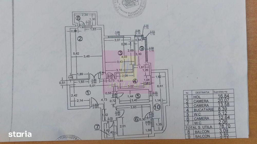 Apartament 3 camere pe bd Decebal stradal