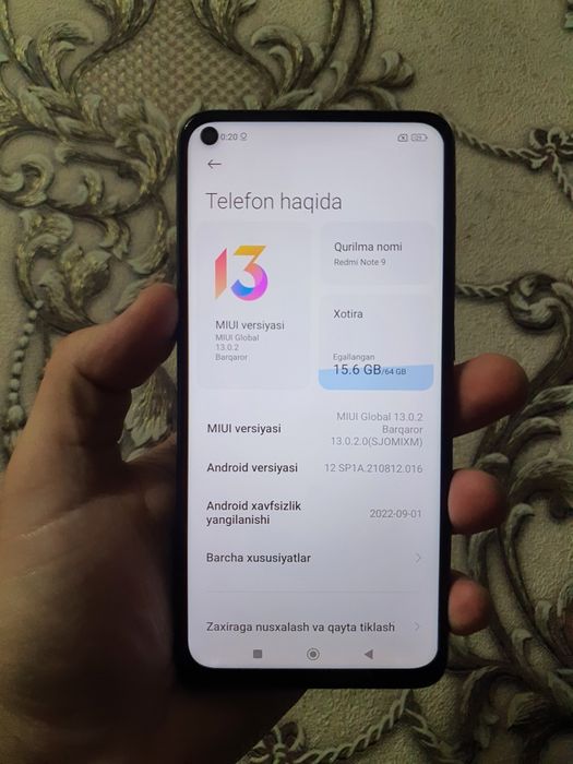 Redmi not 9 arjon