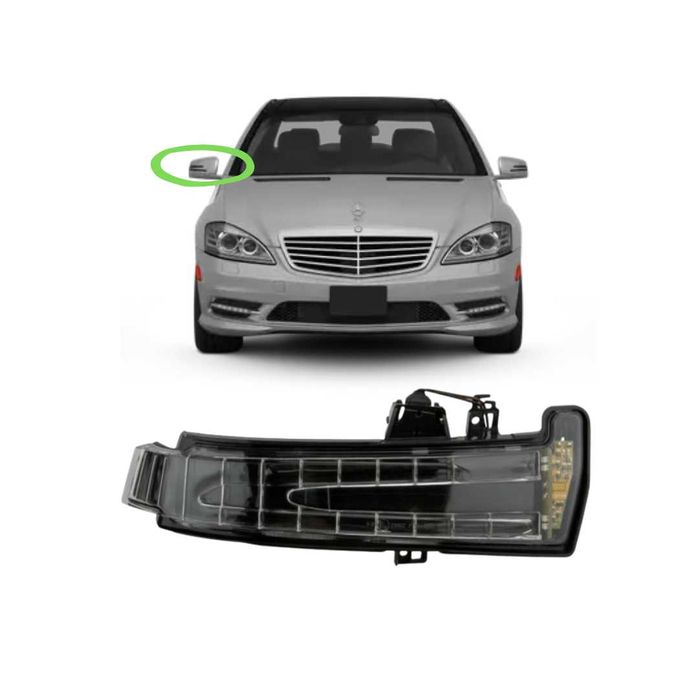 Десен мигач в огледалото MERCEDES A B C CLA CLS E W212 GLA GLK S W221
