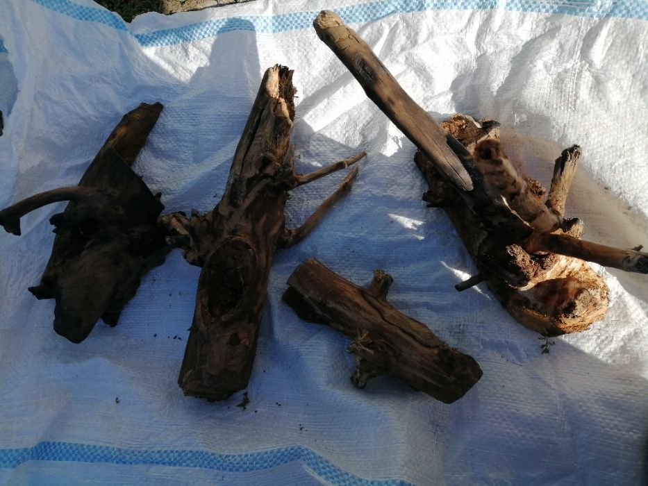 Коряги и трубки для сомов  в аквариум.