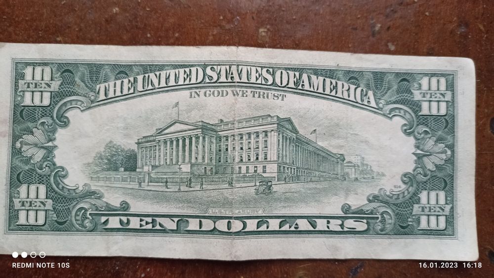 10 долларов серия 1995 г.