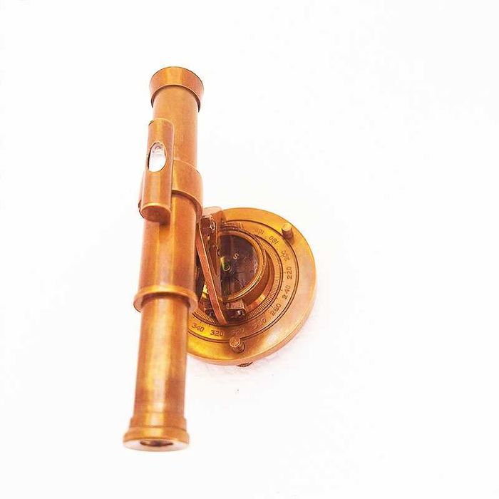 Алидад месингов с вграден компас и нивелир