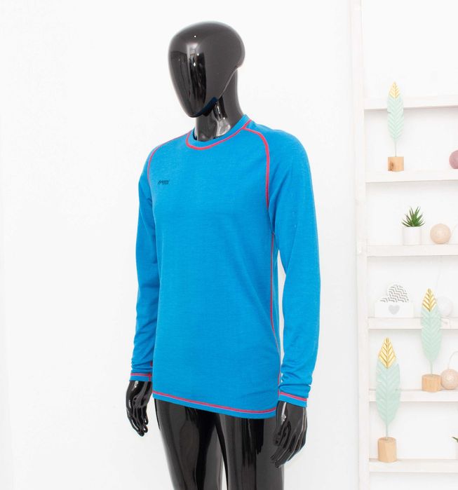 Bergans мъжка блуза от мериносна вълна дълъг ръкав термо бельо синя L