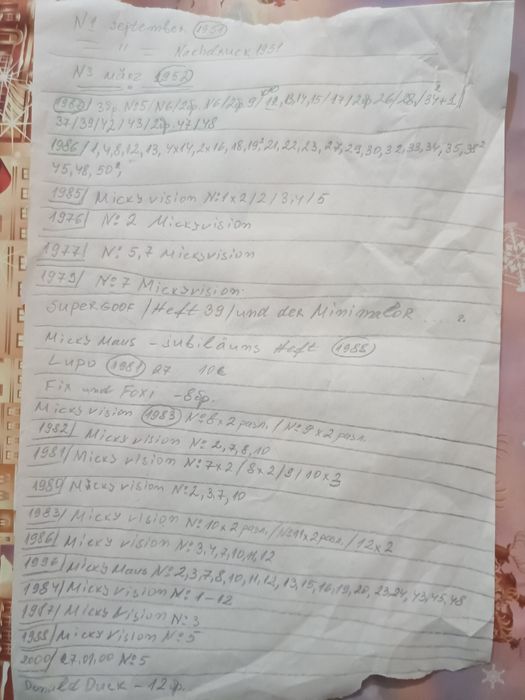 Списания Micky  Maus и Micky Vision