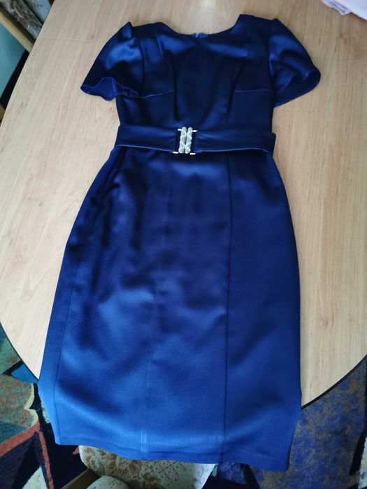 Rochie medie bleumarin