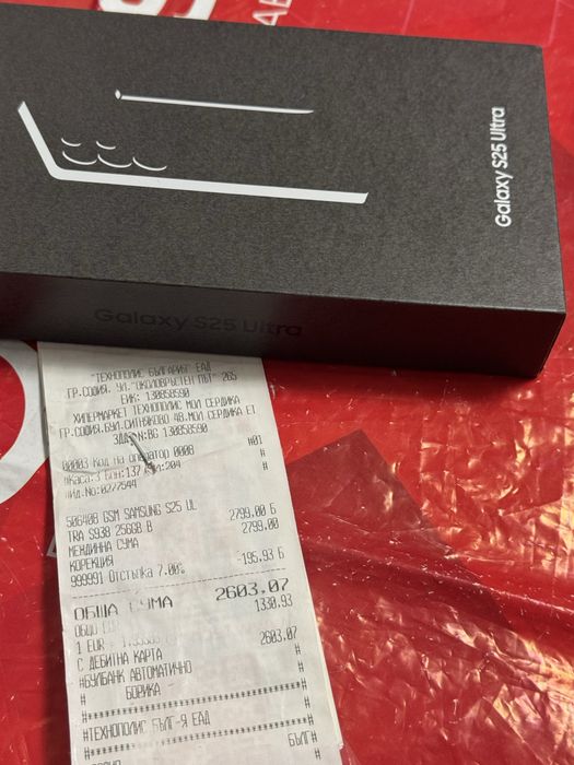 ***КАТО НОВ 256GB Samsung S25 Ultra Technopolis Гаранция 2027 Black