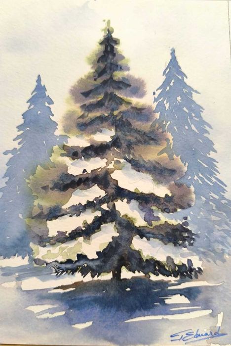 Tablouri Original Acuarela - Cadou de Craciun