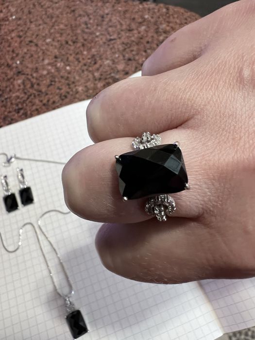 Комплект "Агат"  Золото 585* белое.