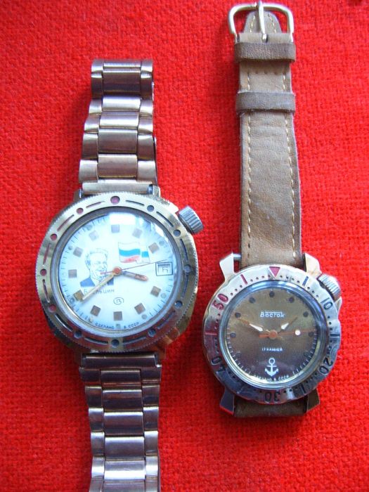 Стари мъжки ръчни часовници Восток Командирски СССР ера !