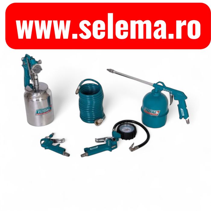 Kit complet de vopsit TOTAL TATK051 – 5 accesorii pentru compresor aer
