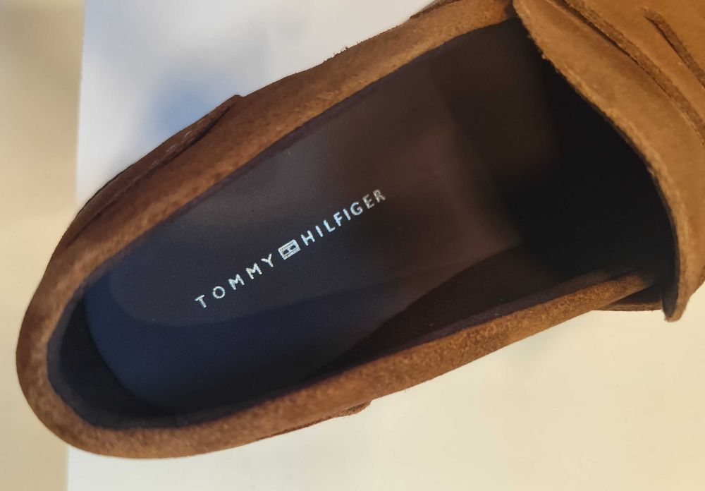 Pantofi loafer 40.5 41 penny Tomy Hilfiger NOI piele naturala moale