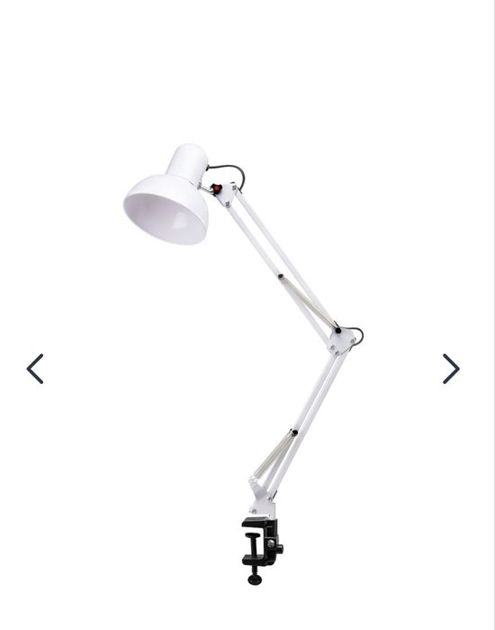 Настолна лампа с чупещо рамо 1хЕ27 15W бяла FOX