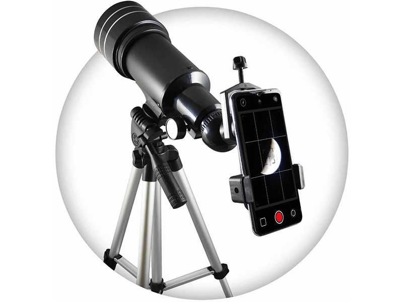 НОВИ! Лунен телескоп 70мм с филтър и статив Buki