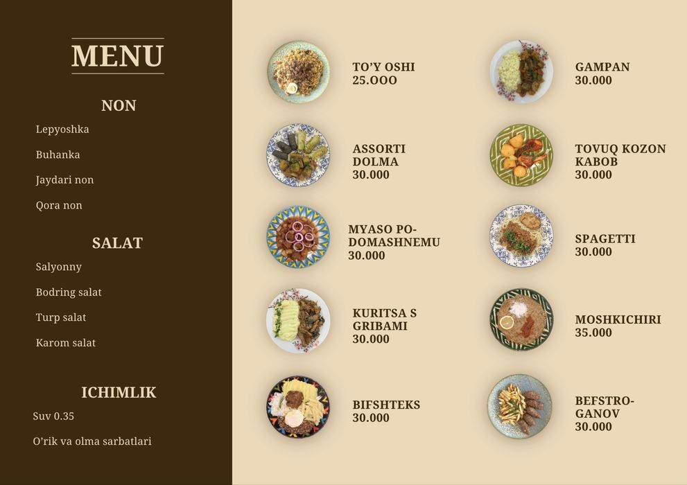 Ketring oshxona xizmati. Tushlik, kechi ovqatlar yetkazib beramiz