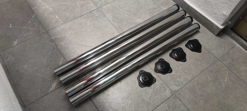 Set 4 Picioare metalice reglabile pentru masa, birou